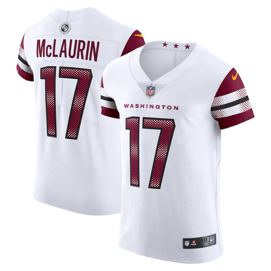 Men Washington Commanders 17 Terry McLaurin Nike White Vapor Elite NFL Jersey